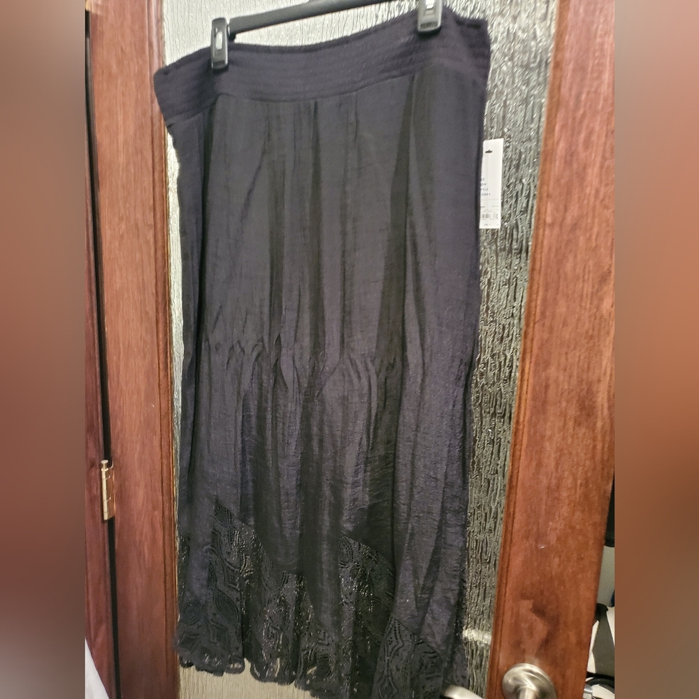 Black lace skirt